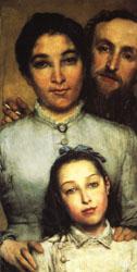 Sir Lawrence Alma-Tadema Dalou,His Wife and His Daughter